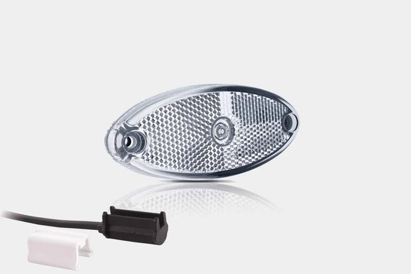 LED markeringslicht ovaal wit | 12-24v | 1,5mm². connector | MV-5820W