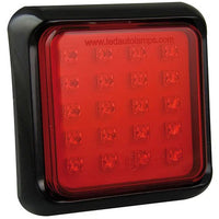 LED mistlicht met zwarte rand | 12-24v | 40cm. kabel | 80FME
