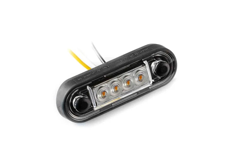 LED markeringslicht dual color wit-amber 12-24v 0,15m. kabel