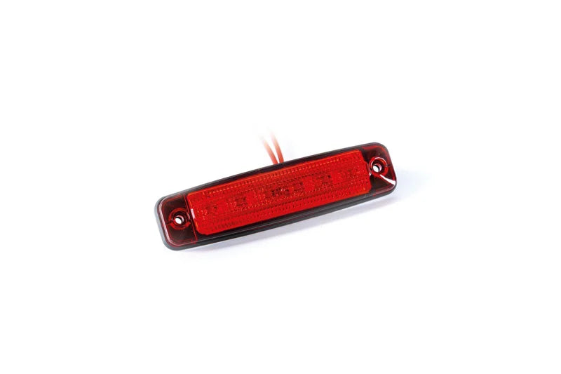 LED markeerlicht rood 12-24v 15cm. kabel