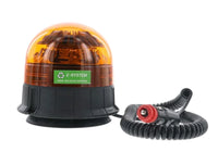 LED R65 zwaailamp amber 12-24v magneetmontage, dubbele flits | D16153