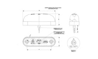 LED markeringslicht Rood | 12-24v | 50cm. kabel | MV-4000R