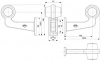 LED pendellamp amber | haakse steel | matte lens | 12-24v | MB-1023A