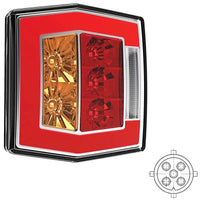 LED compact achterlicht met kentekenverlichting | 12-36v | 5-PIN | V10C4-750B5