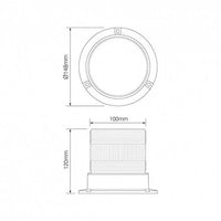 ALU LED flits zwaailamp amber | 10-30v | R10 | R65 | EQR65ABM
