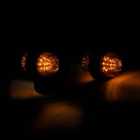 LED dark pendellamp amber, haakse steel, 12-24v, 50cm kabel