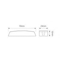 LED flitser 3 LED's | Slimline | R65 | Blauw | 10-30v | SLED3DVBR65