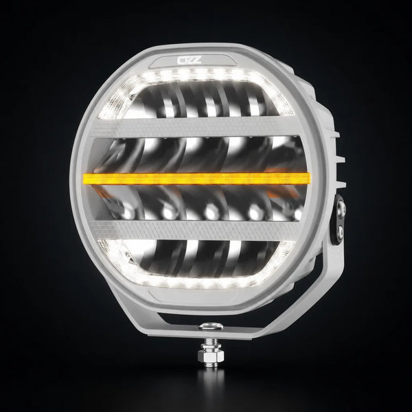 OZZ XR3 P9” R65 wit met waarschuwingslicht (10-35V)