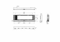 OZZ DLP1 kentekenplaathouder met lichtbalk, zwart met 2 LI