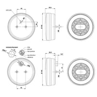 LED achterlicht zonder kentekenlicht | 12-36v | 100cm. kabel | V10C3-800