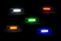 LED Markeringslicht inbouw blauw 12-24v 0,15m. kabel | MV-2400B.1