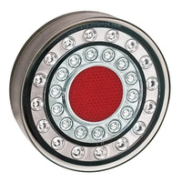 LED achteruitrijlicht in chroomlook | 12-24v | 40cm. kabel | MaXilamp1XCWE