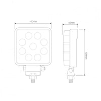 LED werklamp | 13,5 watt | 1710 lumen | 9-36v | ingebouwde superseal | 10015BMP