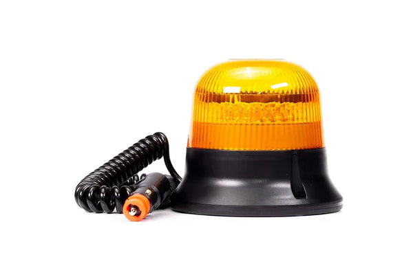 R65 LED zwaailamp, single flash, Magneet, 12-24V 7,8m kabel | S10ZL512