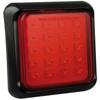 LED mistlicht met zwarte rand | 12-24v | 40cm. kabel | 100FME