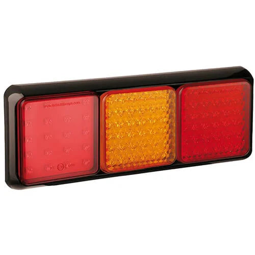 LED achterlicht met zwarte rand | 12-24v | 40cm. kabel | 80BFARME
