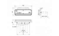 LED markeringslicht neon wit met beugel | 12-24v | 50cm. kabel | MV-3250W