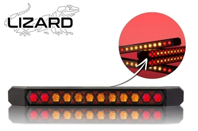 LED achterlicht Slimline universeel dynamisch knipperlicht kabel 12-24V 50cm kabel