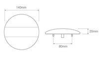 LED achterlicht zonder kentekenlicht | 12-24v | 40cm. kabel | EU140STIM