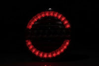 LED achterlicht, rond met dynamisch knipperlicht 12-24v 4m. kabel
