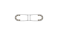 LED flitsbalk amber | 13 serie | ECE-R65 amber | transparant | 770mm | 12 LED's | 13-00018-E
