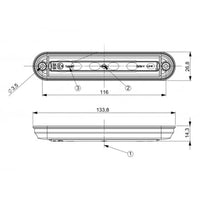 LED derde remlicht | 12-24v | V3R-133