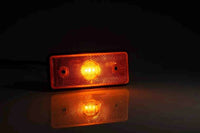 LED markeringslicht amber met beugel | 12-24v | 50cm. kabel + 0.75mm². connector | MV-5660A