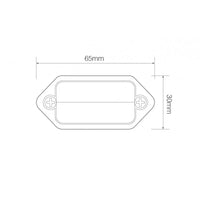 Instapverlichting witte lamp | zwarte behuizing | 12-24v | 6434BWM