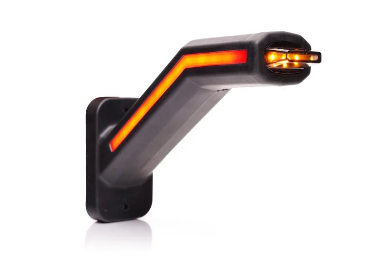 LED breedtelamp rechts incl. knipperlicht, neon lens 12-24v