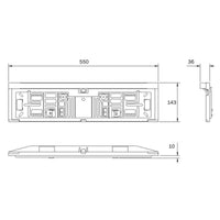 LED ADR kentekenplaathouder incl. verlichting 1,5m + Superseal