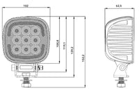 LED Quad werklamp incl positielicht 9-36v - 5220lm - 45W | 581445