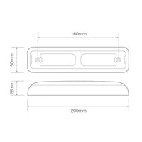 LED knipperlicht slimline | 12-24v | 40cm. kabel | 200AME