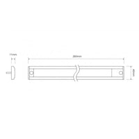 LED interieurverlichting | met touch bediening | zwart | 26cm | 12v | koud wit licht | 40260-12
