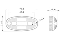 LED markeringslicht dark-amber 12-24v 15cm kabel | MV-6800DA