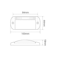 LED knipperlicht met markeringslicht cat.5 | 12-24v | 55cm. kabel | 44AMEC5