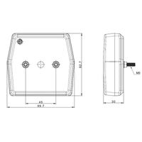 LED compact achteruitrijlicht | 12v | 100cm. kabel | VR-2230