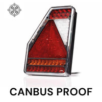 Links | LED achterlicht | canbusProof | driehoek model | 12v | 5-functie 5-PIN | VC-3301B5CAN