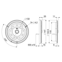 LED interieurlamp 1650lm - 5000K - 12-24v - IP65 | BG-1600W