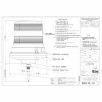 LED zwaailamp | R65 | amber | 12-24v | 1-bouts | B311-serie | B311.00.LDV