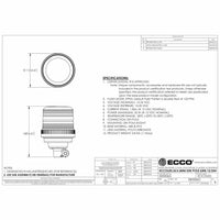 LED R65 Zwaailamp groen | 12-24v | Mini DIN-flexi ECCOLED | EB5006G