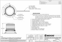LED zwaailamp amber | 12-24v | 3-bouts montage ECCOLED | R65 | EB5014A