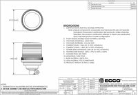 LED zwaailamp amber | 12-24v | Mini DIN-flexi ECCOLED | R65 | EB5016A
