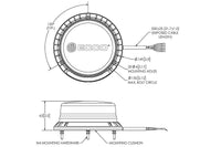 LED R65 Zwaailamp 12-24v Amber - CISPR25 - IP69K 3-Bouts
  | EB5102AA