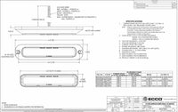 LED flitser | R65 | amber | wit (split) 8-LED | 12-24v | ED3755AC