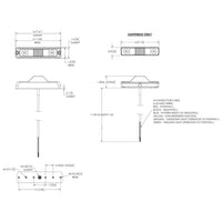 LED flitser 6-LED | R65 | amber + wit split colour | 12-24v | ED3777AW