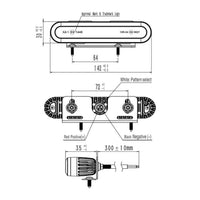 LED flitser 6-LED | R65 | rood | 12-24v | ED5000R