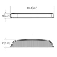 LED R65 flitser compact amber- wit 18-LED Split 12-24v