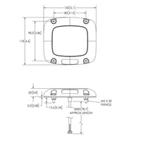 LED flitser | R65 | amber 8-LED | 12-24v | ED5110A