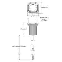 LED hide a LED flitser | R65 | amber | 12-24v | ED9040A