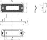 LED kentekenlamp inbouw 12-24v | MK-1700